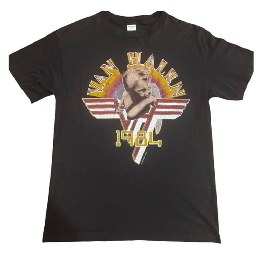 Vintage Van Halen 1984 Concert T Shirt 80s Rock Band Tee XL